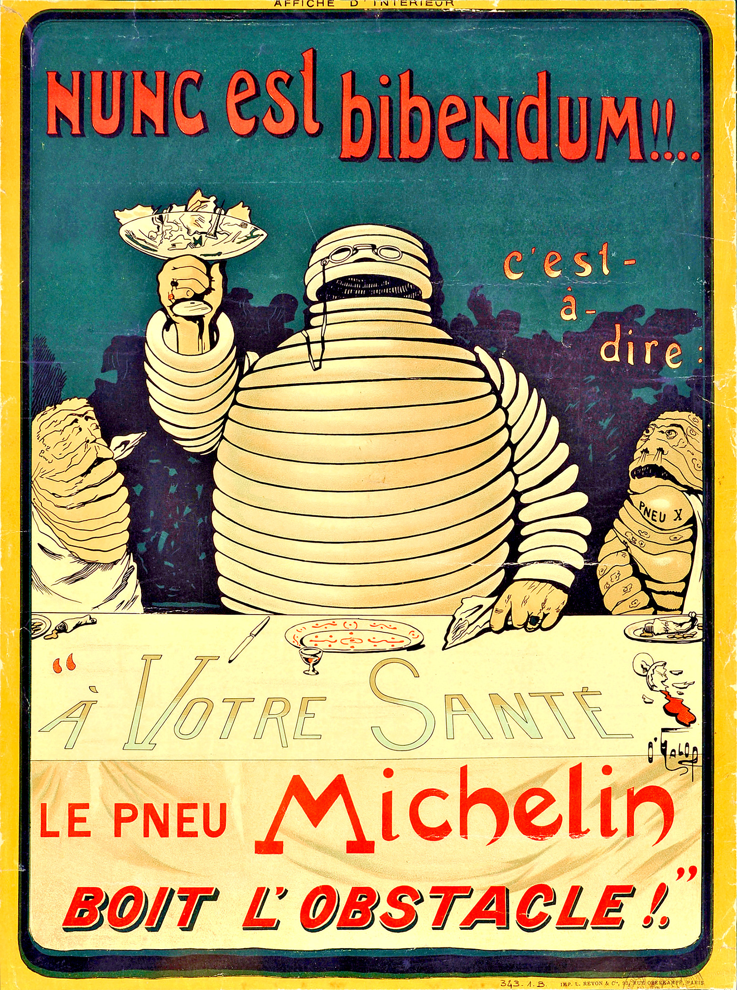Manifesto originale Mr. Bibendum del 1898